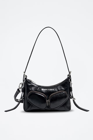 Borsa a spalla in pelle - Nero