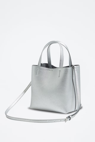 Borsa a mano in pelle - Argentato