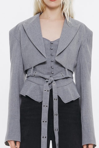 Giacca da completo in lana - Grigio