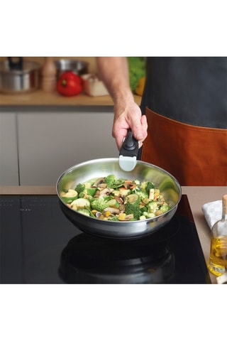 3 poêles et 1 manche amovible en acier inoxydable 18/8 - 20/24/26 cm