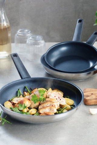 Poêle en acier inoxydable Qulinox ceramic - 20 cm