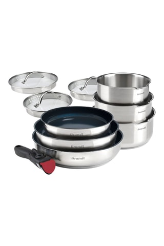 Batterie de cuisine en acier inoxydable - 10 pièces