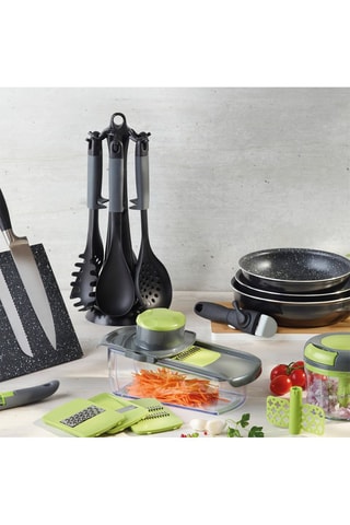 6 utensili da cucina con supporto