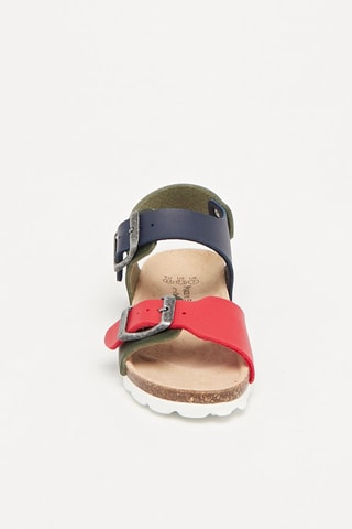 Sandales Kaki et rouge