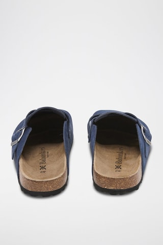 Sabots en nubuck - Bleu marine