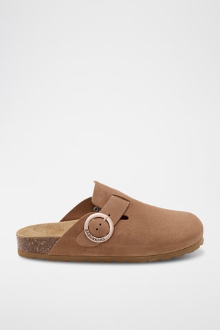 Sabot in pelle scamosciata - Marrone