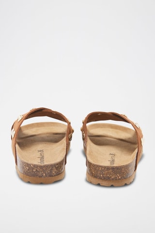 Mules en cuir - 
Marron