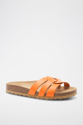 Mules en cuir - 
Orange