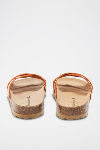 Mules en cuir - 
Orange