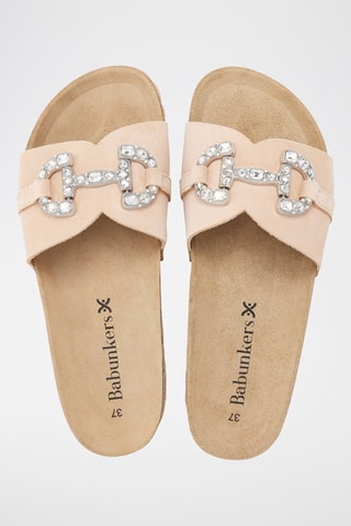 Mules en cuir - 
Rose clair