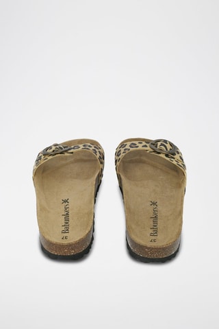 Mules en cuir 
Beige