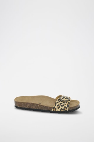 Mules en cuir 
Beige