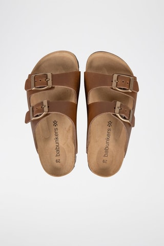 Mules en cuir Ibiza Marron