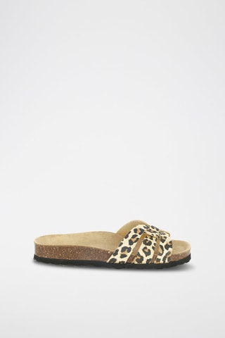 Mules en cuir 
Beige