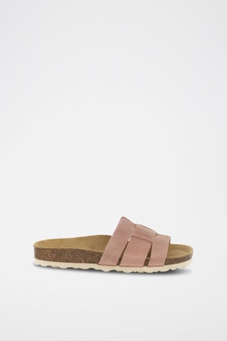 Mules en cuir 
Rose