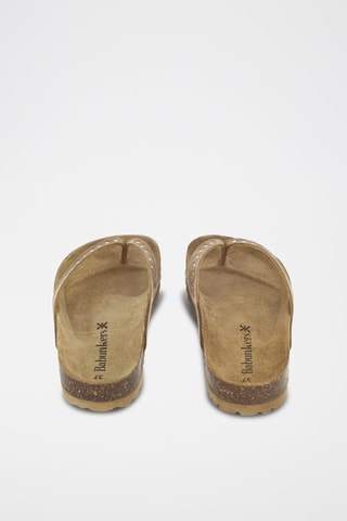 Mules en cuir 
Marron