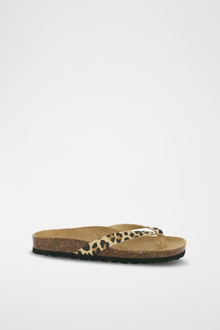 Mules en cuir 
Beige