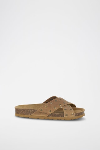 Mules en nubuck 
Marron