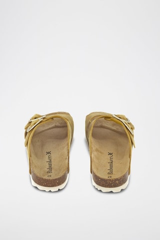 Mules en nubuck 
Jaune
