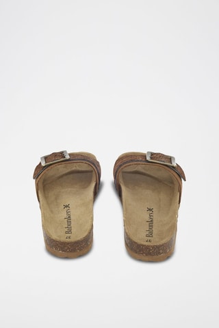 Mules en cuir 
Marron