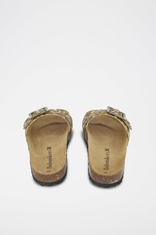 Mules en cuir 
Beige