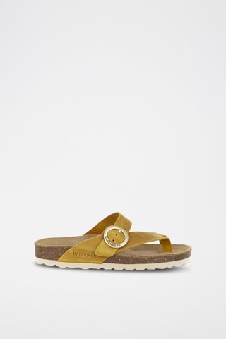 Mules en cuir 
Marron