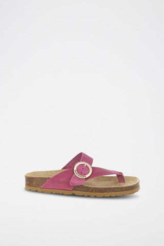 Mules en cuir 
Violet