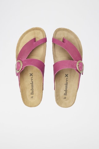 Mules en cuir 
Violet