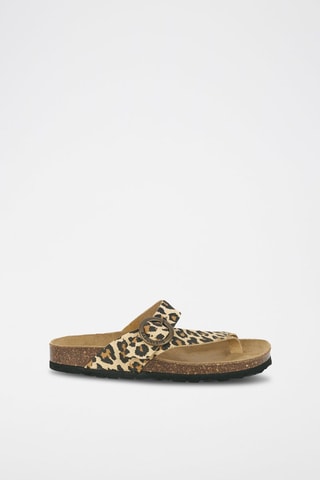 Mules en cuir 
Marron