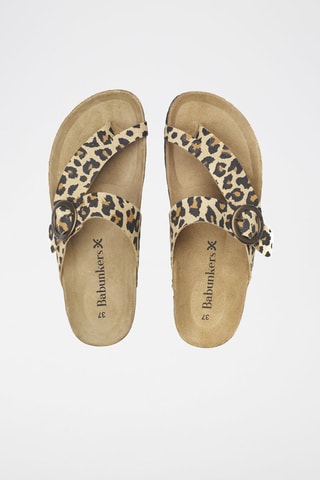 Mules en cuir 
Marron