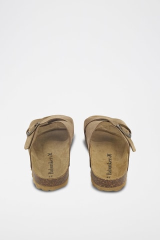 Mules en cuir 
Marron