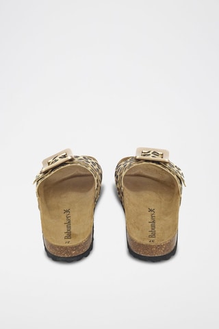 Mules en cuir 
Beige