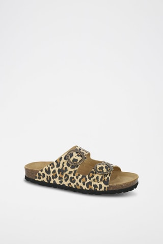 Mules en cuir 
Marron