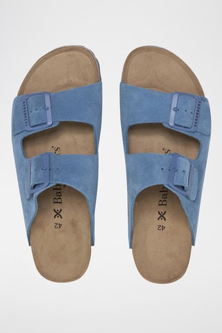 Nubuck Muiltjes - Blauw