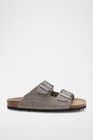 Leren Muiltjes - Grijs