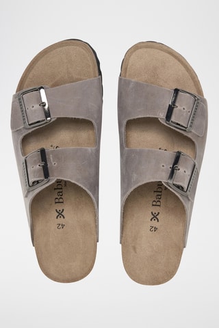 Leren Muiltjes - Grijs