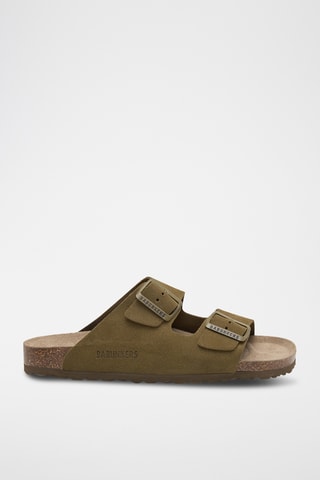 Nubuck Muiltjes - Kaki