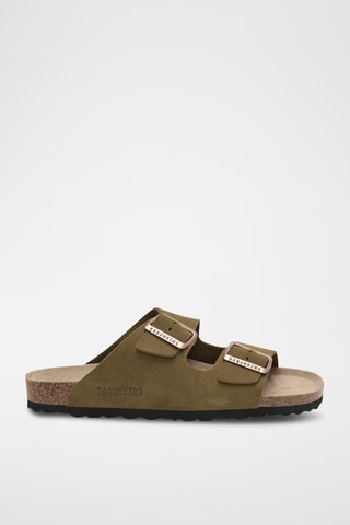 Nubuck Muiltjes - Kaki