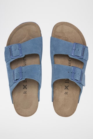 Mules en nubuck - Bleu