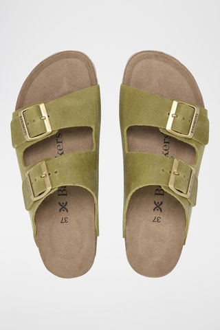 Mules en cuir - Vert