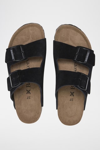 Mules en nubuck - Noir