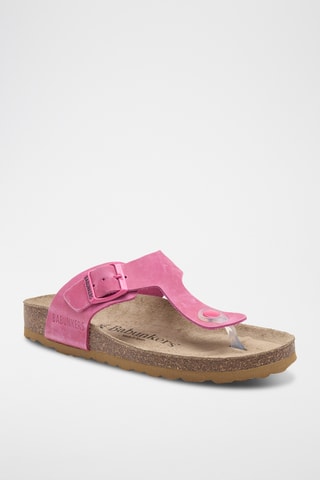 Sandales en cuir - Fuchsia
