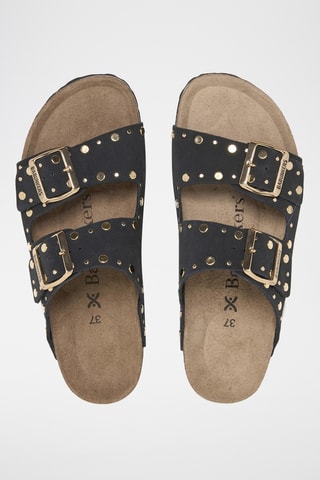 Mules en nubuck - Noir