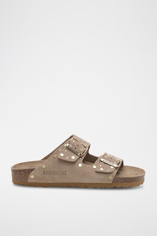 Mules en nubuck - Beige