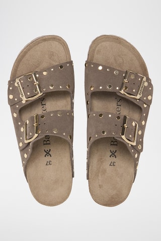 Mules en nubuck - Marron