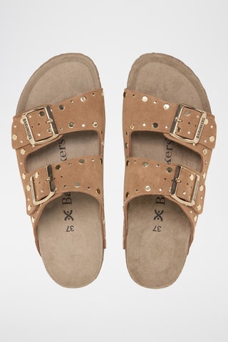 Mules en nubuck - Camel