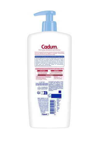 Crema de ducha hidratante de larga duración Cadum - Pieles delicadas - 750 ml
