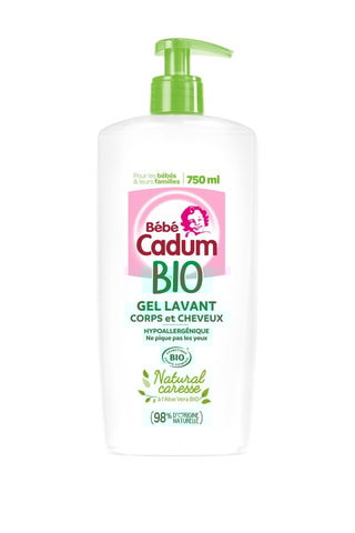 Gel de ducha Bebe Cadum Bio Natural Caresse - 750 ml