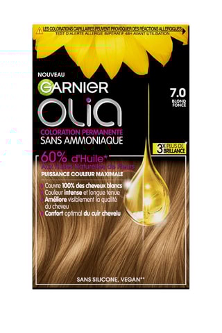 Coloración permanente Olia - 7.0 Rubio - Cabello normal