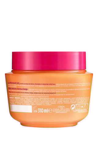 Mascarilla capilar SOS Dream Long - Aceite de ricino y queratina vegetal - Cabello largo dañado - 310 ml